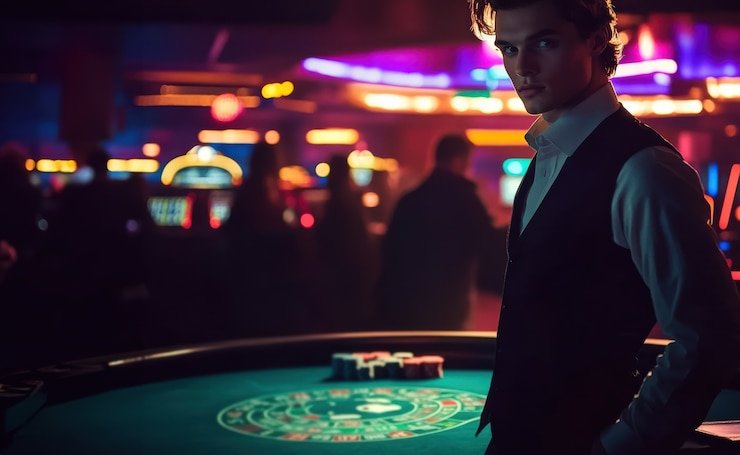 2d togel live-dealer studio with multiple HD cameras and professional lighting setup